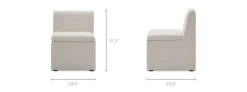 New Callie Single Storage Banquette Benches|Dining Chairs