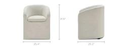 New Callie Slipcovered Dining Arm Chair Dining Chairs