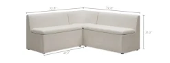 Online Callie Slipcovered Extended L-Shape Storage Banquette Benches