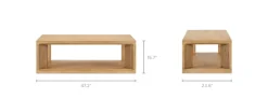New Casa Rectangular Box Coffee Table Small Living Room Furniture|Coffee Tables
