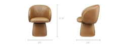 Best Cassidy Leather Swivel Chair Office Chairs|Dining Chairs
