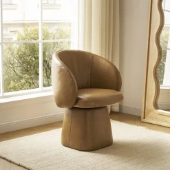 Best Cassidy Leather Swivel Chair Office Chairs|Dining Chairs