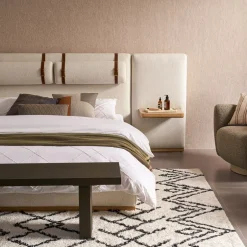 Discount Claude Performance Fabric Bed Small Bedroom Furniture|Beds & Bed Frames