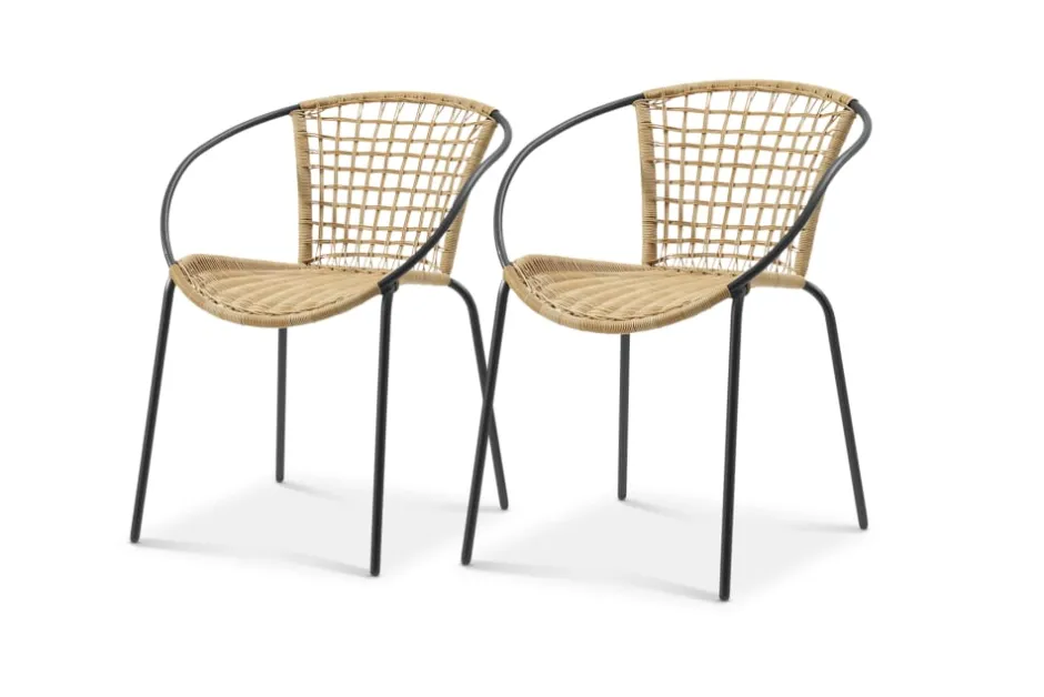 Hot Como Stackable Outdoor Dining Chair Set Small Outdoor Furniture|Outdoor Chairs & Bar Stools