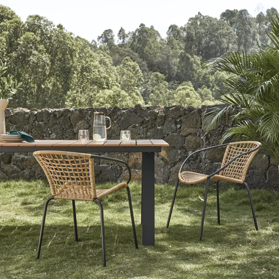 Hot Como Stackable Outdoor Dining Chair Set Small Outdoor Furniture|Outdoor Chairs & Bar Stools