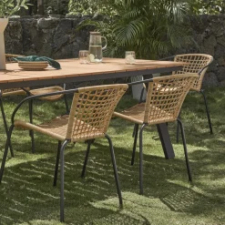 Hot Como Stackable Outdoor Dining Chair Set Small Outdoor Furniture|Outdoor Chairs & Bar Stools