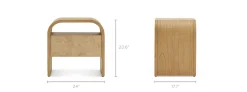 Clearance Crescent 1-Drawer Nightstand Small Bedroom Furniture|Nightstands & Bedside Tables