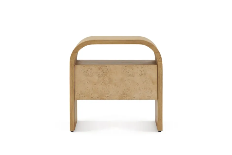 Clearance Crescent 1-Drawer Nightstand Small Bedroom Furniture|Nightstands & Bedside Tables