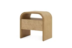 Clearance Crescent 1-Drawer Nightstand Small Bedroom Furniture|Nightstands & Bedside Tables