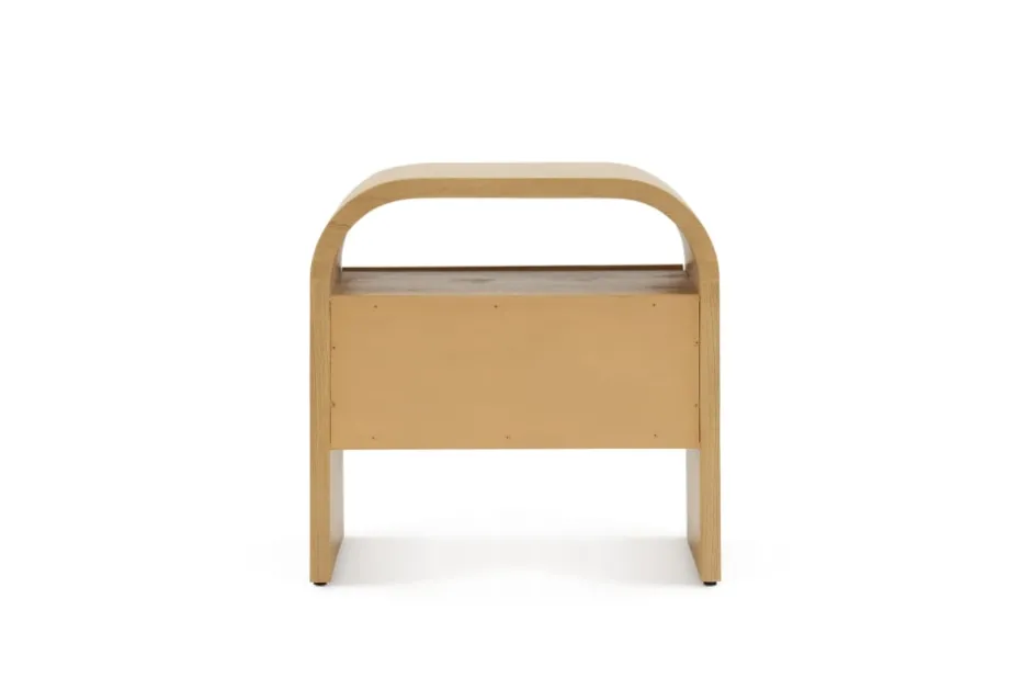 Clearance Crescent 1-Drawer Nightstand Small Bedroom Furniture|Nightstands & Bedside Tables