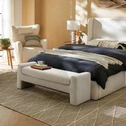 New Dakota Performance Bouclé Bench Bedroom Benches|Benches