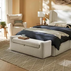 Sale Dakota Performance Bouclé Storage Bench Small Bedroom Furniture|Bedroom Benches