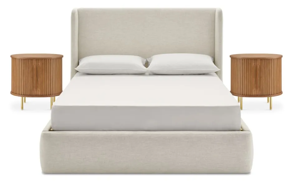 Outlet Dalton Bed with 2 Harper Side Table Set Bedroom Sets|Bedroom Sets