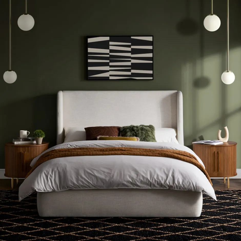 Outlet Dalton Bed with 2 Harper Side Table Set Bedroom Sets|Bedroom Sets