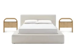 Clearance Dawson Bed with 2 Crescent Nightstands Bedroom Sets|Bedroom Sets