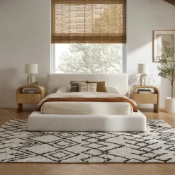 Clearance Dawson Bed with 2 Crescent Nightstands Bedroom Sets|Bedroom Sets