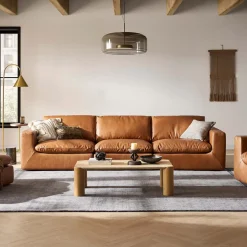 Discount Dawson Leather Armless Sofa Armchairs And Accent Chairs|Leather Sofas