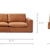 Discount Dawson Leather Chaise Sectional Sofa Leather Sofas|Sectional Sofas