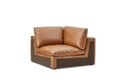 New Dawson Leather Corner Sofa Armchairs And Accent Chairs|Leather Sofas
