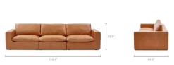 Hot Dawson Leather Extended Sofa Leather Sofas|3 Seater Sofas
