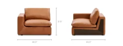 Discount Dawson Leather Left Arm Sofa Armchairs And Accent Chairs|Leather Sofas