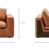 Fashion Dawson Leather Right Arm Sofa Armchairs And Accent Chairs|Leather Sofas