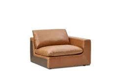 Fashion Dawson Leather Right Arm Sofa Armchairs And Accent Chairs|Leather Sofas