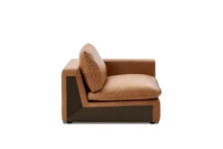Fashion Dawson Leather Right Arm Sofa Armchairs And Accent Chairs|Leather Sofas