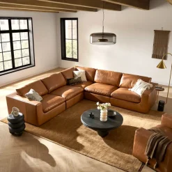 Fashion Dawson Leather Right Arm Sofa Armchairs And Accent Chairs|Leather Sofas