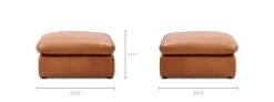 Best Dawson Leather Small Ottoman Footstools, Ottomans & Poufs|Leather Sofas