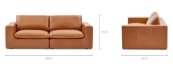 Hot Dawson Leather Sofa 3 Seater Sofas|Leather Sofas