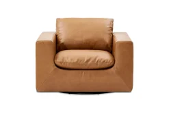 Hot Dawson Leather Swivel Armchair Armchairs And Accent Chairs