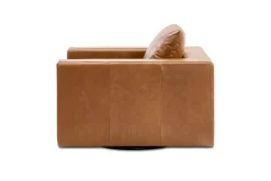 Hot Dawson Leather Swivel Armchair Armchairs And Accent Chairs