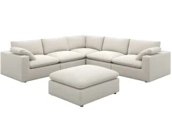 Best Dawson L-Shape Sectional Sofa with Ottoman Living Room Sets|Living Room Sets