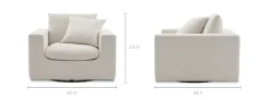 Sale Dawson Swivel Armchair Armchairs And Accent Chairs