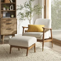 Best Desmond Armchair with Ottoman Armchairs And Accent Chairs|Living Room Sets