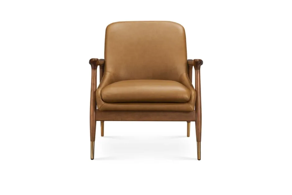 Fashion Desmond Leather Armchair Armchairs And Accent Chairs|Small Living Room Furniture