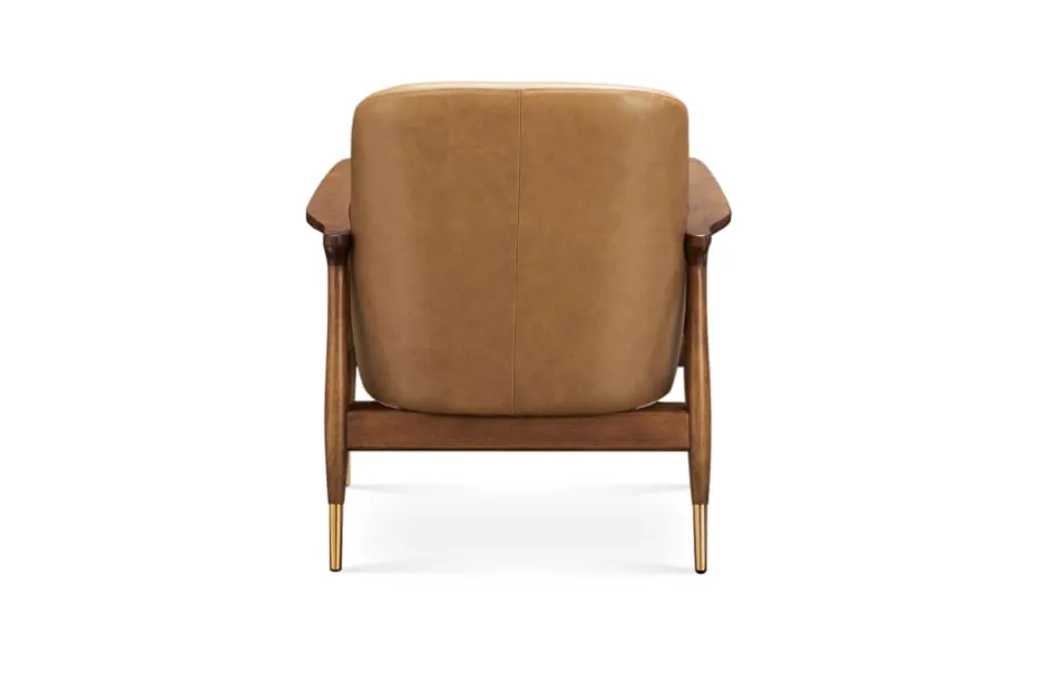 Fashion Desmond Leather Armchair Armchairs And Accent Chairs|Small Living Room Furniture