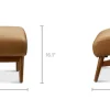 New Desmond Leather Ottoman Footstools, Ottomans & Poufs|Leather Sofas