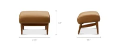 New Desmond Leather Ottoman Footstools, Ottomans & Poufs|Leather Sofas