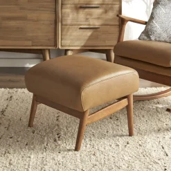 New Desmond Leather Ottoman Footstools, Ottomans & Poufs|Leather Sofas