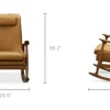 Clearance Desmond Leather Rocking Armchair Armchairs And Accent Chairs