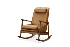 Clearance Desmond Leather Rocking Armchair Armchairs And Accent Chairs