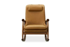 Clearance Desmond Leather Rocking Armchair Armchairs And Accent Chairs