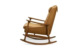Clearance Desmond Leather Rocking Armchair Armchairs And Accent Chairs