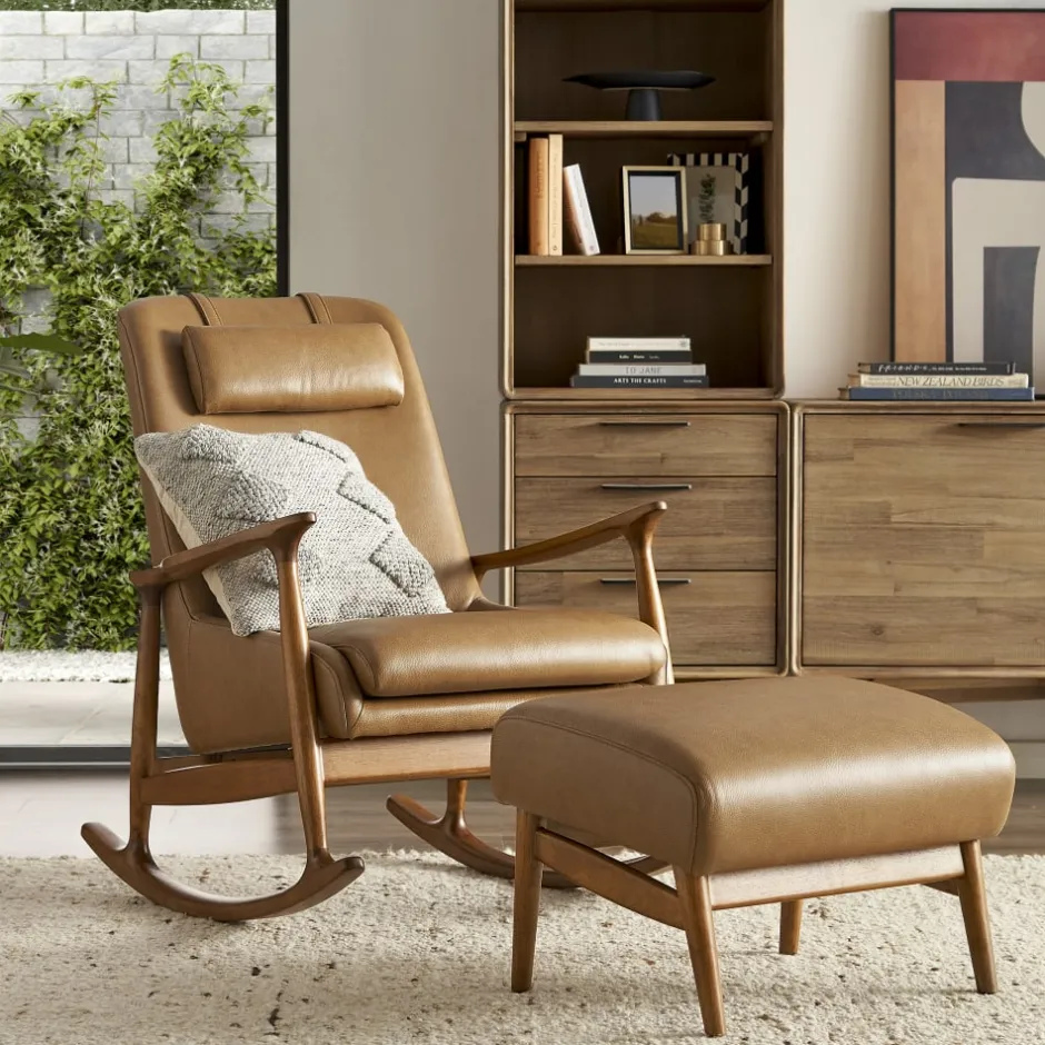 Hot Desmond Rocking Armchair with Ottoman Living Room Sets|Living Room Sets