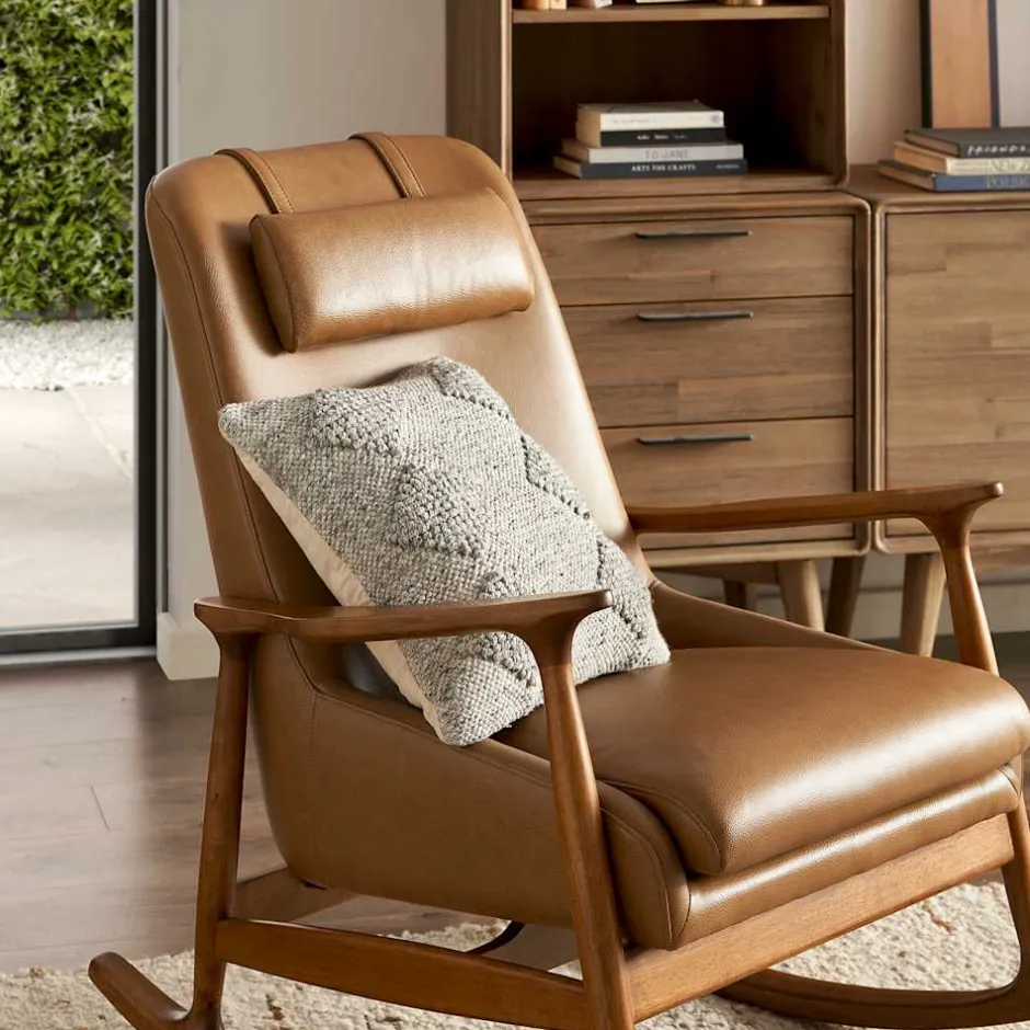 Hot Desmond Rocking Armchair with Ottoman Living Room Sets|Living Room Sets