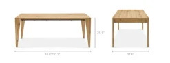 New Dillon Extendable Dining Table, 74.8" - 110.2" Dining Tables
