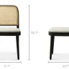 New Edith Cane Chair, Black Dining Chairs