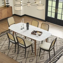 New Edith Cane Chair, Black Dining Chairs
